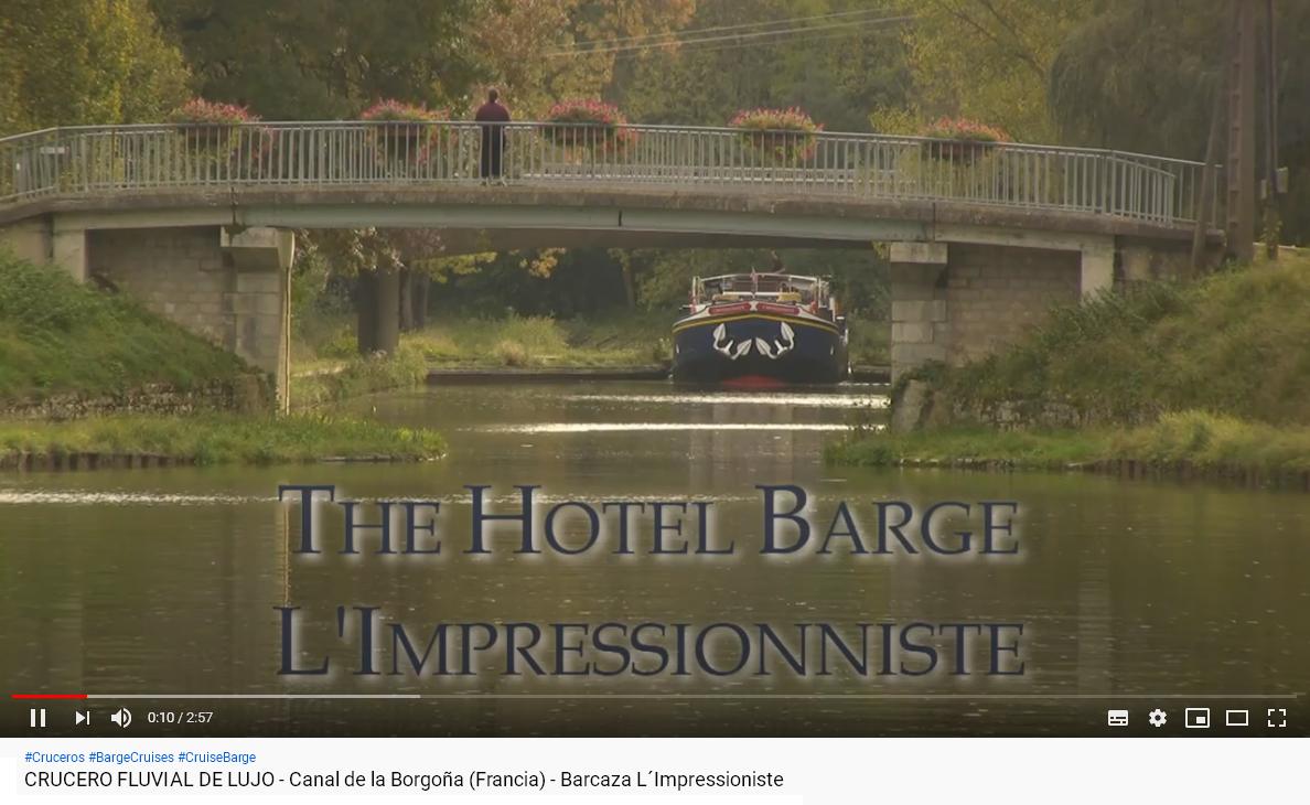 VIDEO LIMPRESSIONNISTE HOTEL BARGE CRUISES CRUCEROS BARCAZA EUROPEAN WATERWAYS CANAL DE LA BORGOÑA BURGUNDY BOURGOGNE CRUCEROS FLUVIALES FRANCIA CRUCEROS FAMILIARES #LImpressionniste #CanalDeLaBorgoña #FranceCruises #EuropeanWaterways #BargeCruises